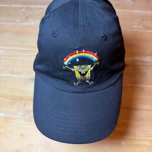 Nickelodeon Spongebob Squarepants Imagination Rainbow Black Baseball Hat NWT